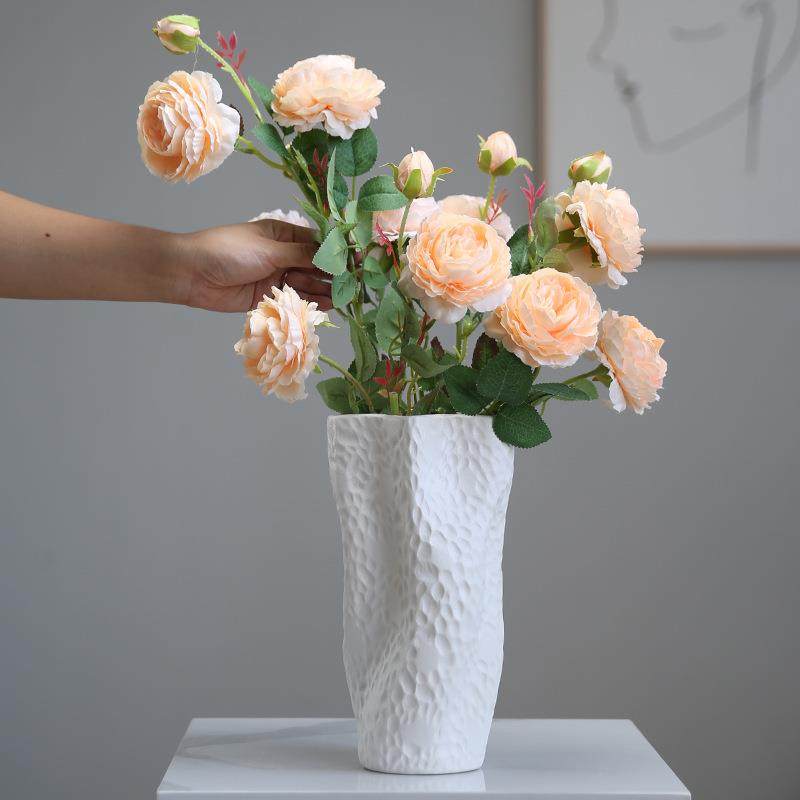 现代简约创意白色陶瓷异形花器摆件样板房桌面家居软装设计师摆件,3C数码配件,USB灯,淘宝优惠券,粉丝福利购,淘宝优惠卷