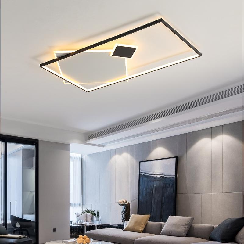 北欧极简高级方形客厅灯创意led书房吸顶灯简约现代轻奢主卧室灯