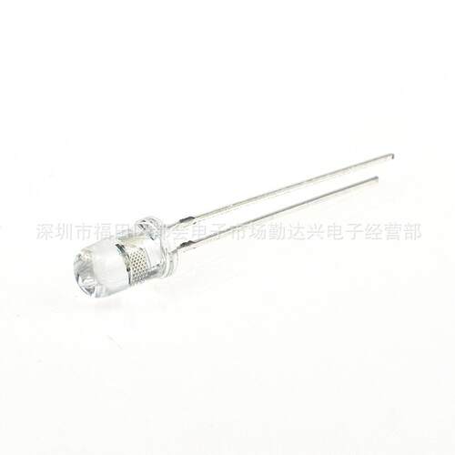 f3透明七彩慢闪3mm RGB慢闪短脚圆头自闪插件led灯珠发光二极管
