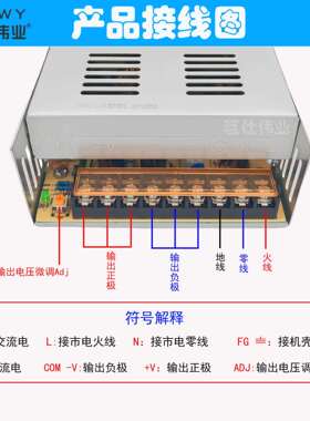 茗仕伟业32V10A320W开关电源S-320-32 直流变压器LED照明驱动电机