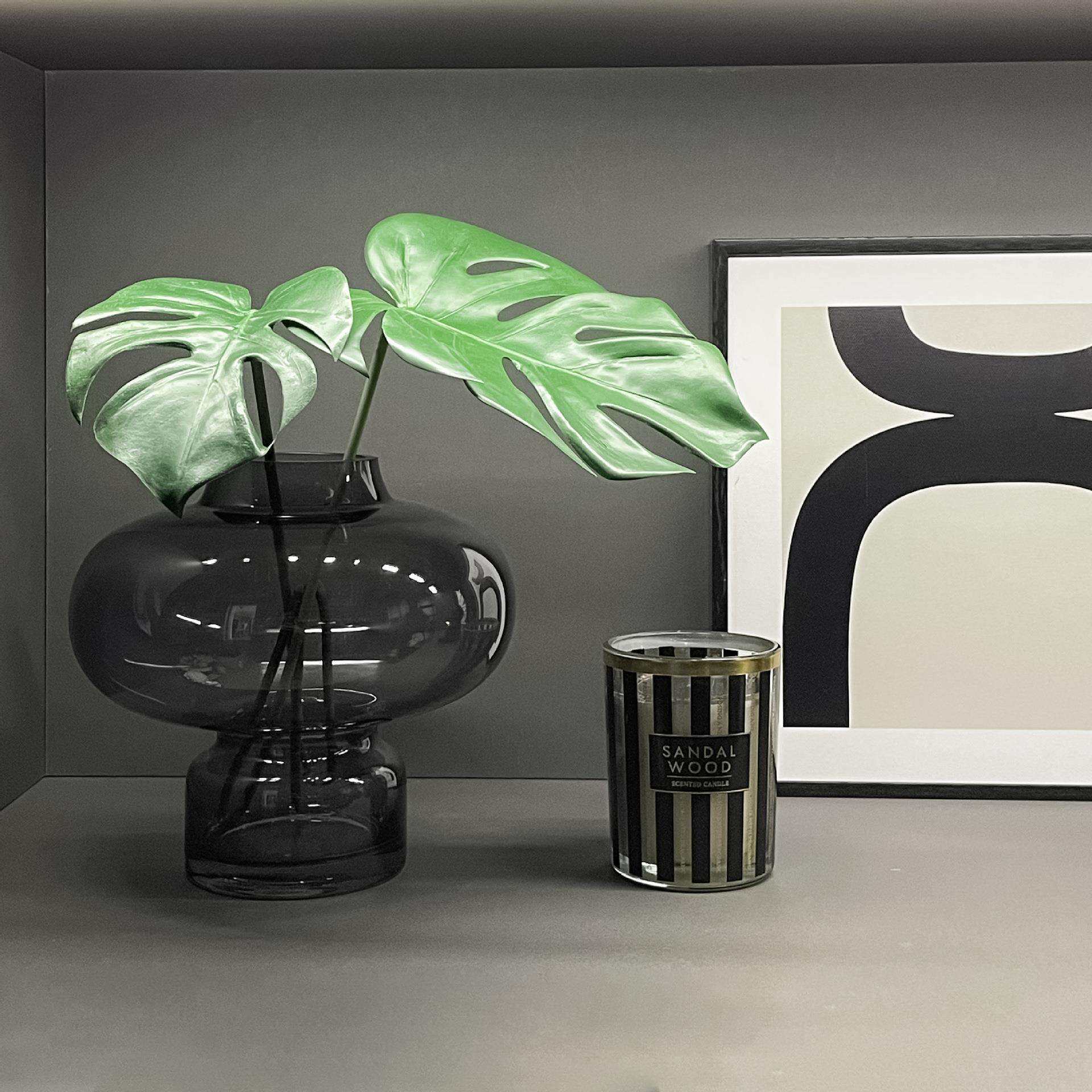 简约样板间玄关电视柜创意软装饰品仿真花蜡烛挂画家居摆件ZH3669