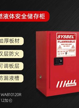 西斯贝尔工业化学品柜可燃液体存放柜防火防爆柜12加仑WA810120R