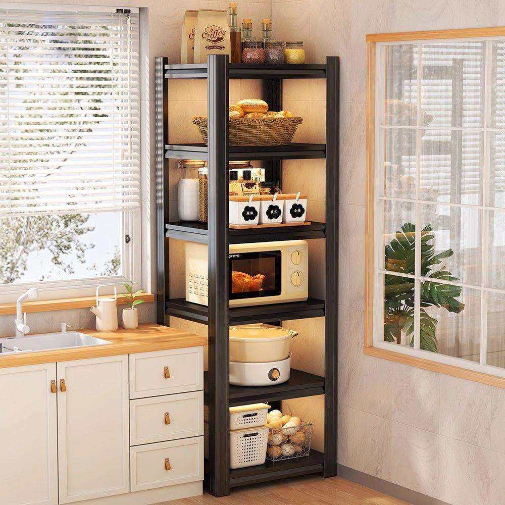 新款厨房置物架餐边柜厨房橱柜微波炉锅具碗筷收纳架围栏加厚多层,3C数码配件,USB灯,淘宝优惠券,粉丝福利购,淘宝优惠卷