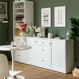 信工2024新款餐边柜36cm钢制带抽屉厨房收纳柜简约轻奢储物柜