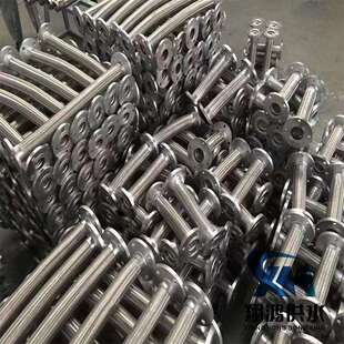 不锈钢法兰式波纹管耐高温高压金属软管编织网软连接DN50/100/200