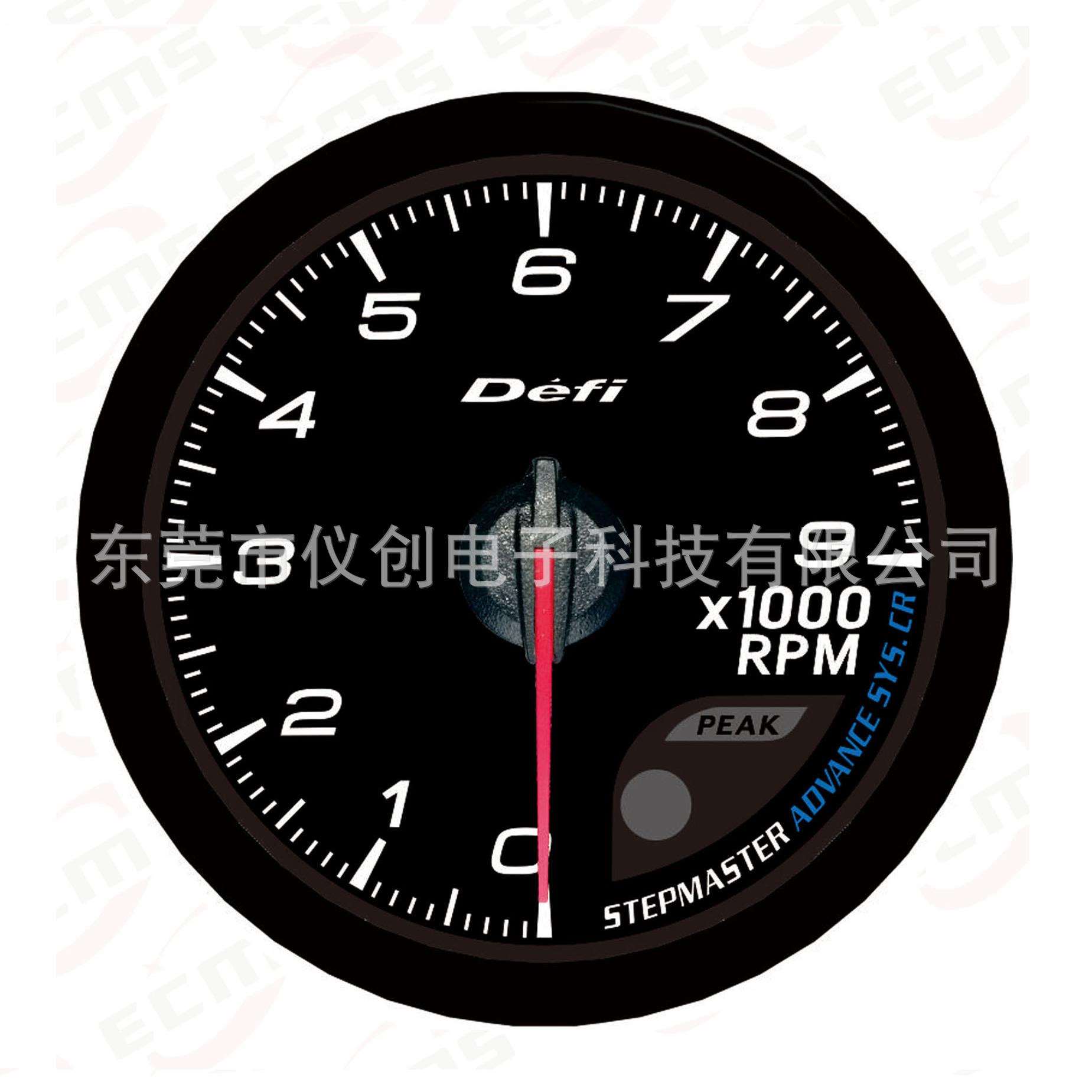 60mm 汽车仪表 转速表9000 rpm 多彩背光