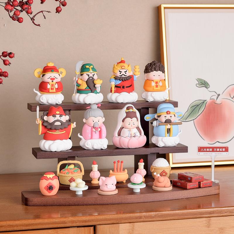 可爱爷摆件家用入户玄关工位办公室桌面情绪稳定小摆件装饰品