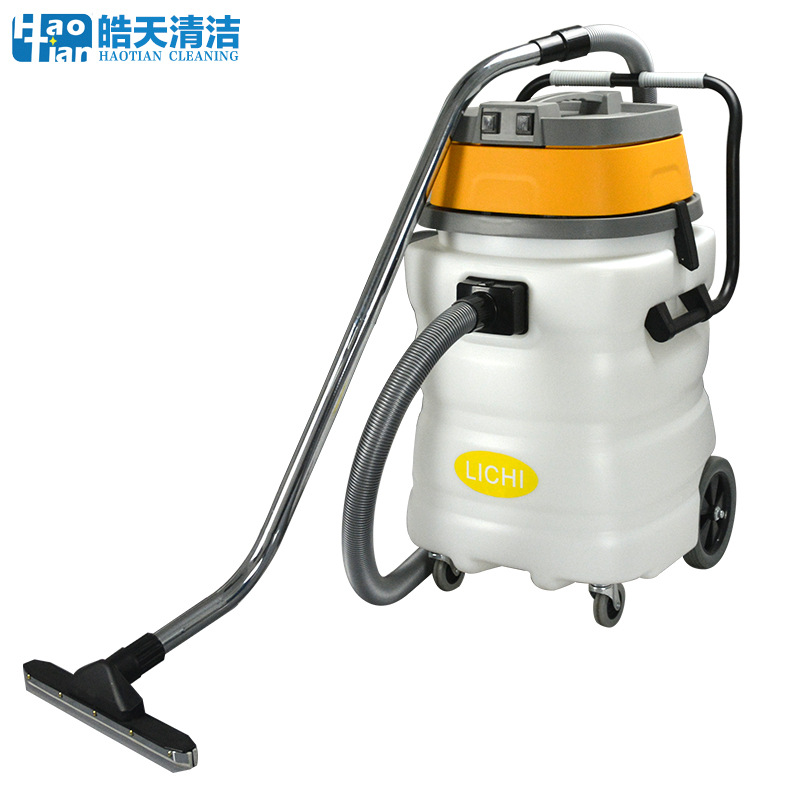 厂家定制丽驰牌90升塑料桶双马达吸尘吸水机耐酸碱桶工业吸尘器