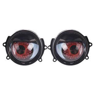 新款改装鹰眼恶魔眼车灯动态LED写轮眼总成眨眼灯装饰透镜汽车灯