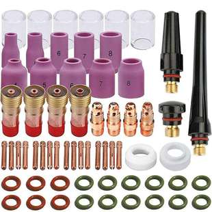 63件TIG 焊接火炬粗犷气镜头#10 派热克斯玻璃杯套件