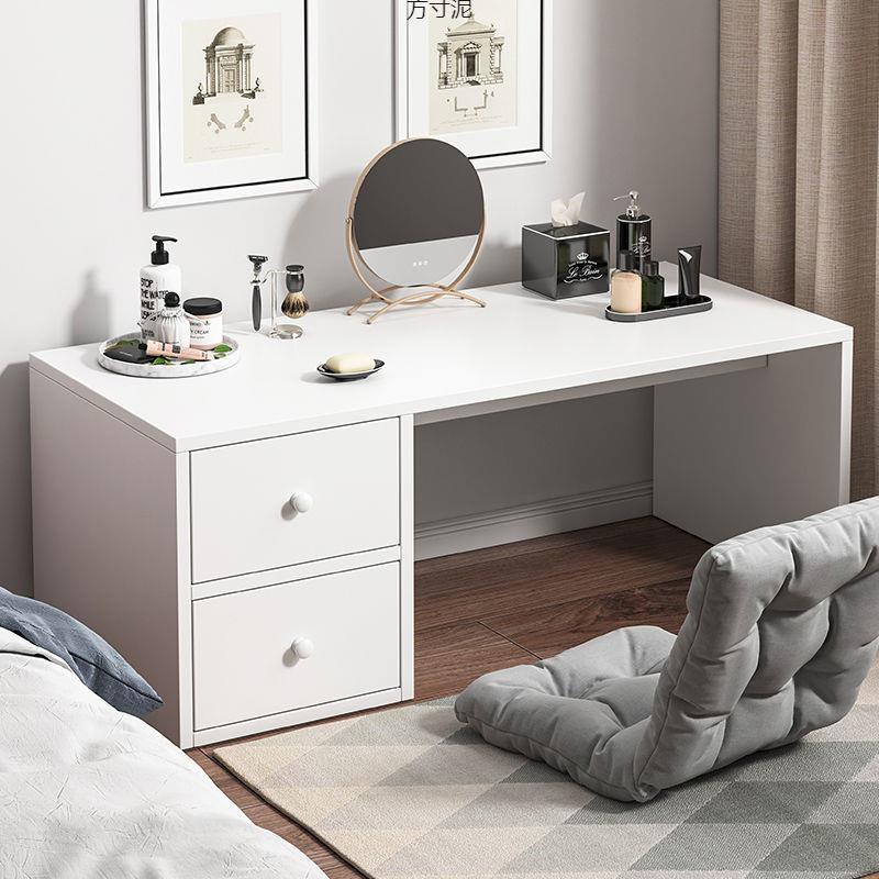 飘窗梳妆台奶油风卧室现代简约小型收纳柜带化妆镜简易少女化妆桌