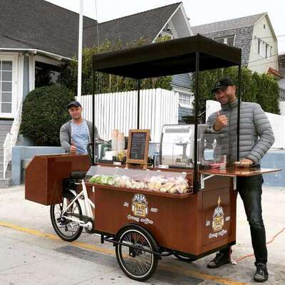 户外移动景区推车夜市摆摊小吃煎饼果子牛排餐车金街景区摆摊推车
