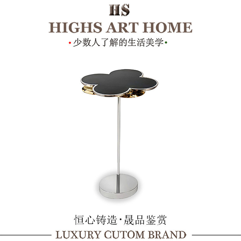 Reflex意式轻奢高端不锈钢镜面边几别墅客厅沙发边创意艺术感角几