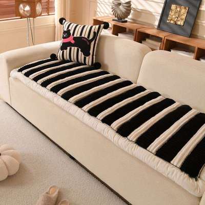 馒头沙发垫加厚秋冬2025新款冬季防滑实木坐垫子皮沙发套罩可定