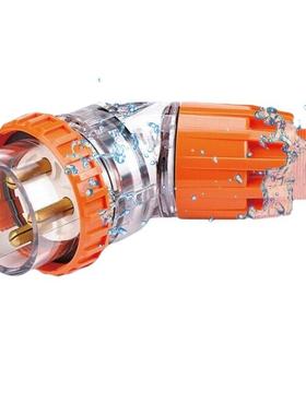 3孔32A 澳式插头澳标3P32A 弯式插头花园弯插头 IP66 插头56PA332