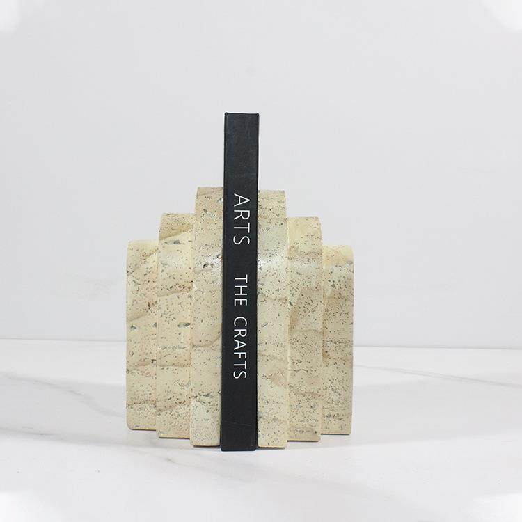 简约现代创意洞石纹层叠书档书靠样板间客厅书柜办公桌面软装饰品,3C数码配件,USB灯,淘宝优惠券,粉丝福利购,淘宝优惠卷