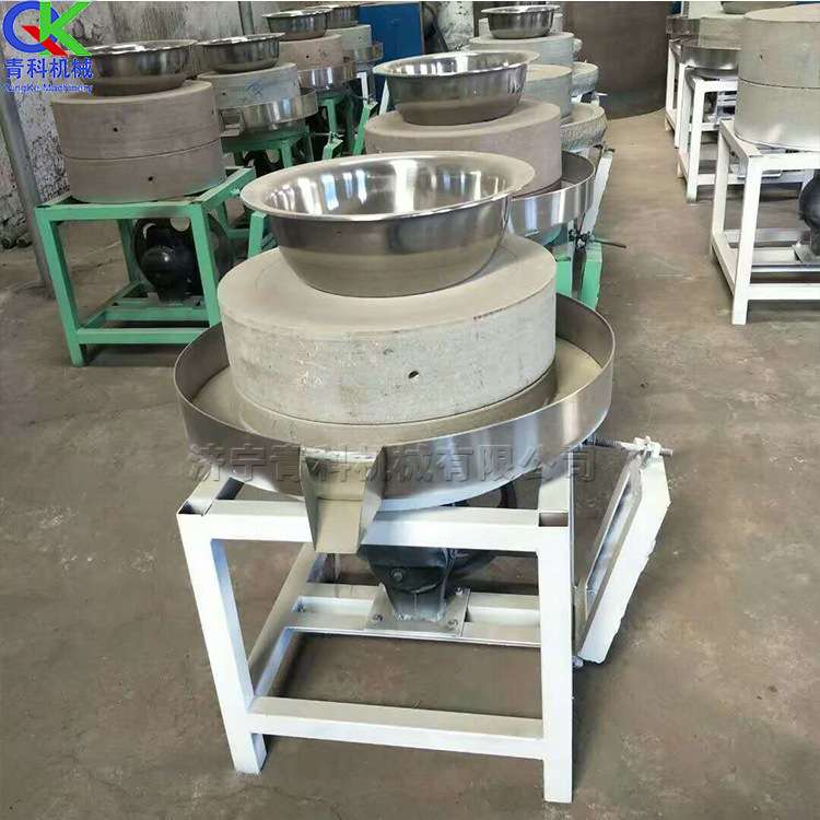 石磨面粉机器 低速研磨机 大豆粮食加工磨成粉浆机 电动石磨