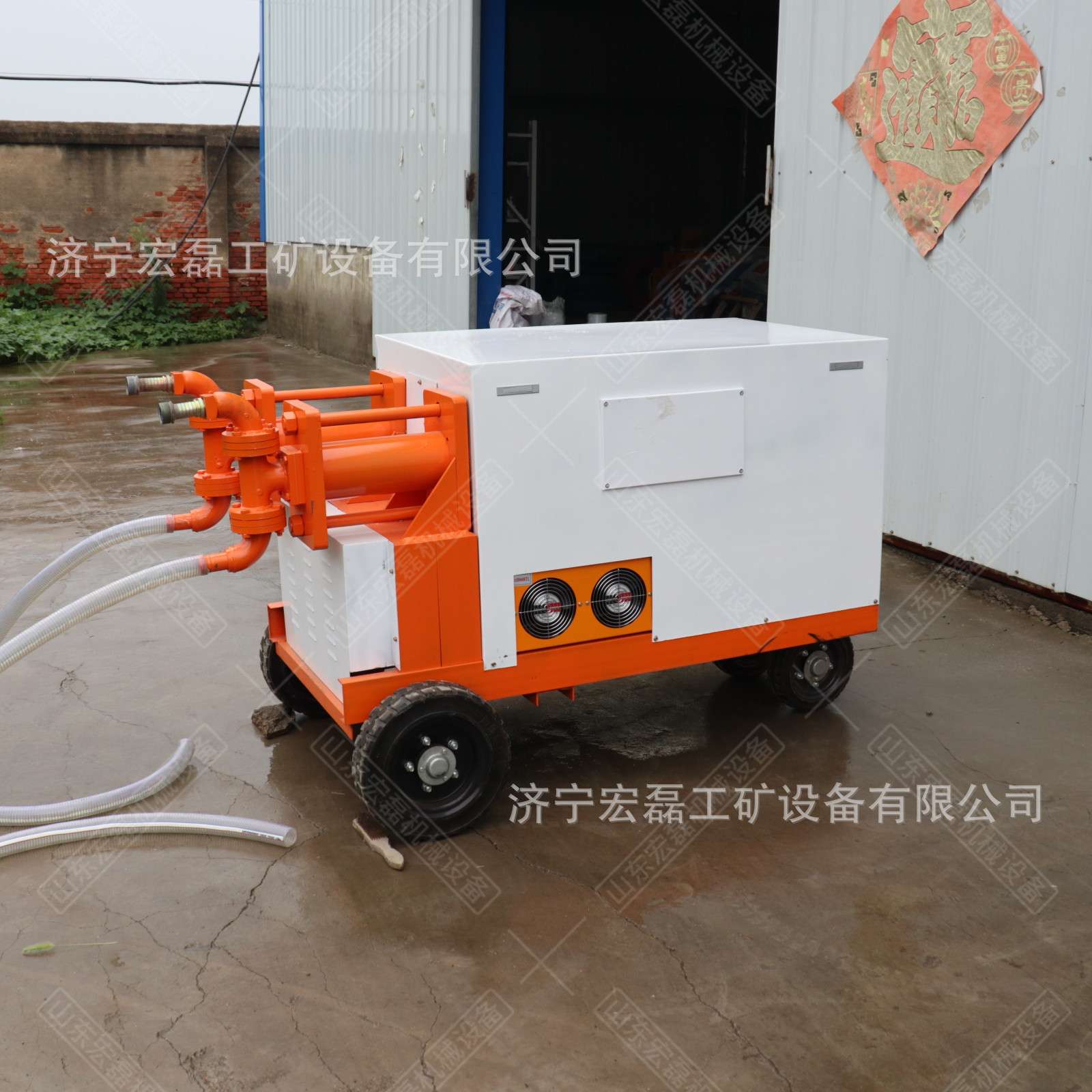 双缸灰浆WYB注浆机11KW水泥砂浆隧道工程地基加固双液注浆泵