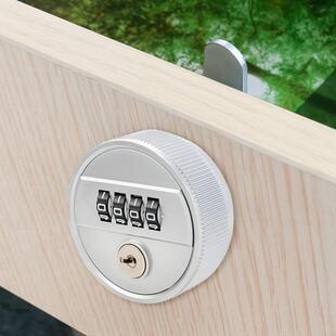 锌合金四位机械密码锁转舌锁文件柜木柜门抽屉锁忘记密码可找回