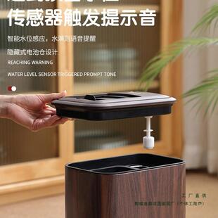 干湿分离茶水桶茶台排水桶茶桌废水桶中式茶渣桶满水报警智能