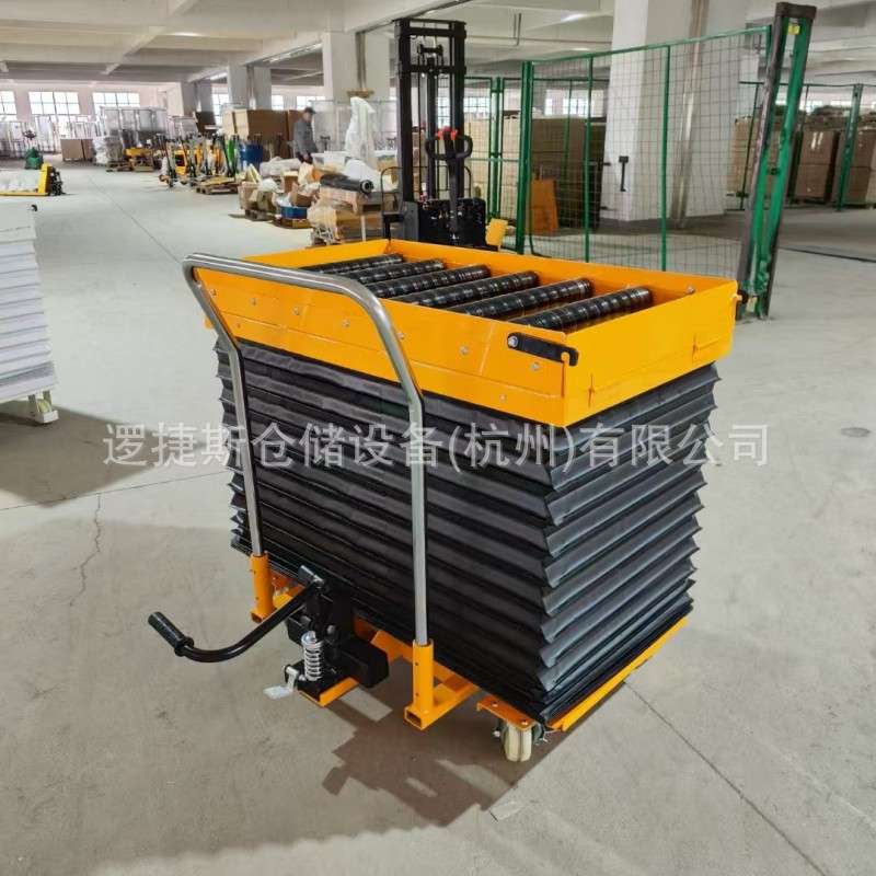 非标手动滚筒滚珠液压平台车 换模具台车 辊筒搬运车升降手推车