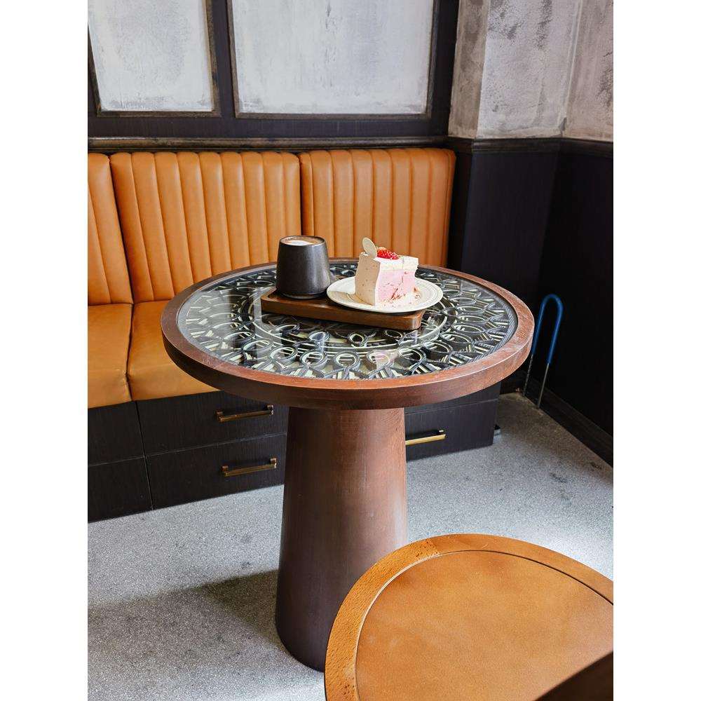 摩纳哥实木茶几北欧创意角几客厅沙发卧室餐桌咖啡奶茶圆形边几