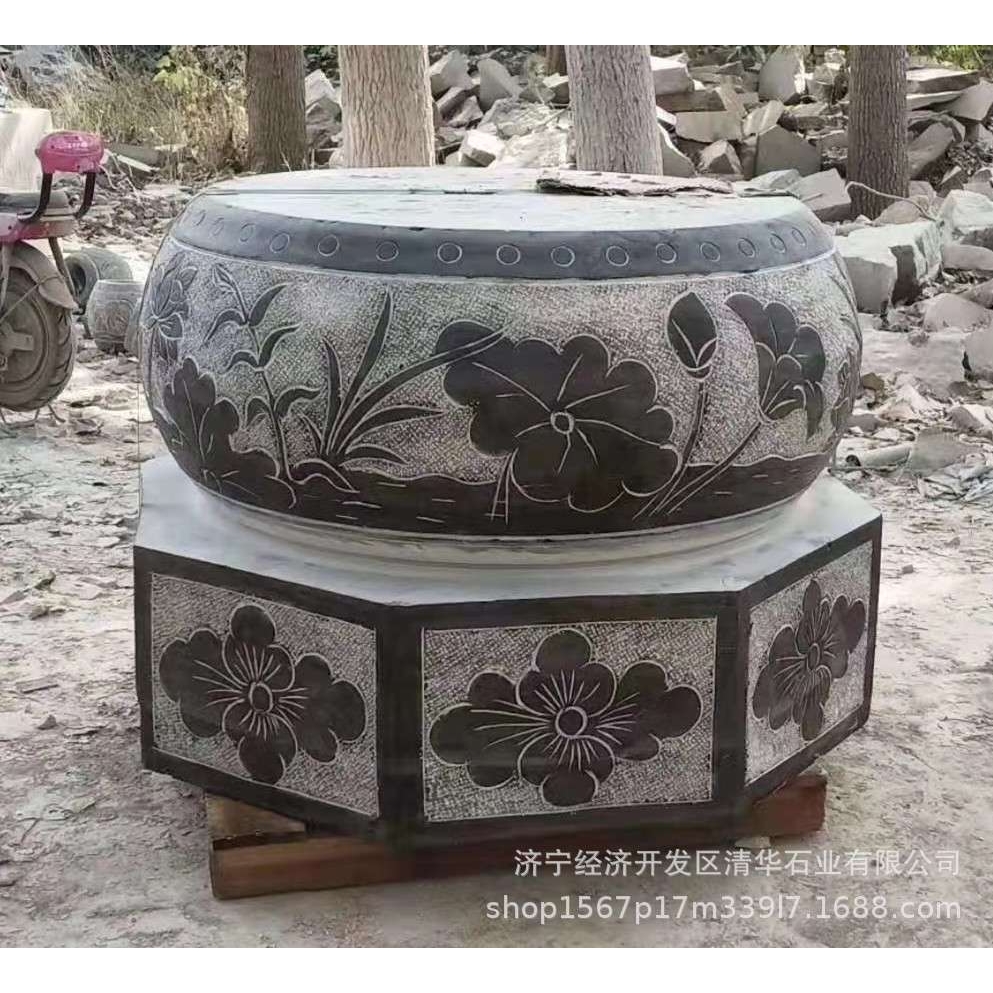 青石柱墩空心仿古石头墩柱础石柱脚石柱石墩柱顶石柱墩皮实心石墩