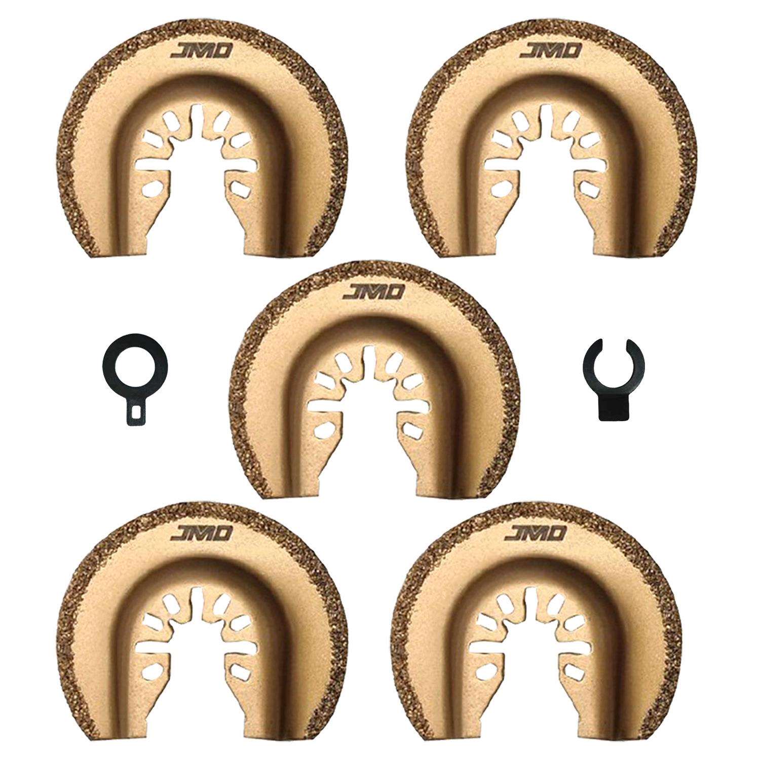 7pcs 65mm多功能锯片摆动锯片打磨瓷砖万用宝硬质合金半圆锯片