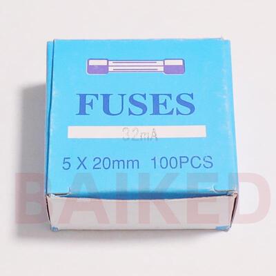 玻璃5x20mm F 30mA 32mA 40毫安 50毫安 63毫安 80mA 250V 保险管