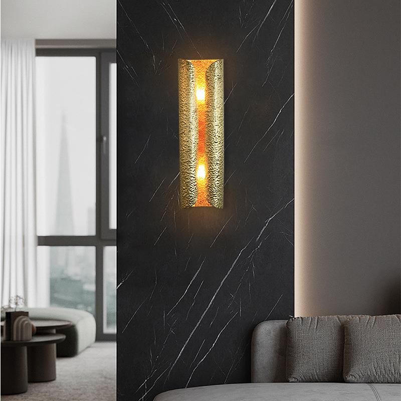 客厅电视沙发背景壁灯卧室2022新款床头灯全铜极简轻奢楼梯墙壁灯