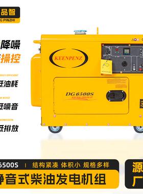 直供静音发电机DG6500S汽油机组 便携式高原适用工地电源