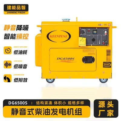 直供静音发电机DG6500S汽油机组 便携式高原适用工地电源
