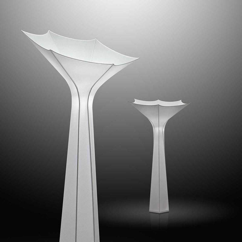 新中式丹麦设计花朵弹力布艺落地灯样板房客厅卧室书房酒店餐厅灯