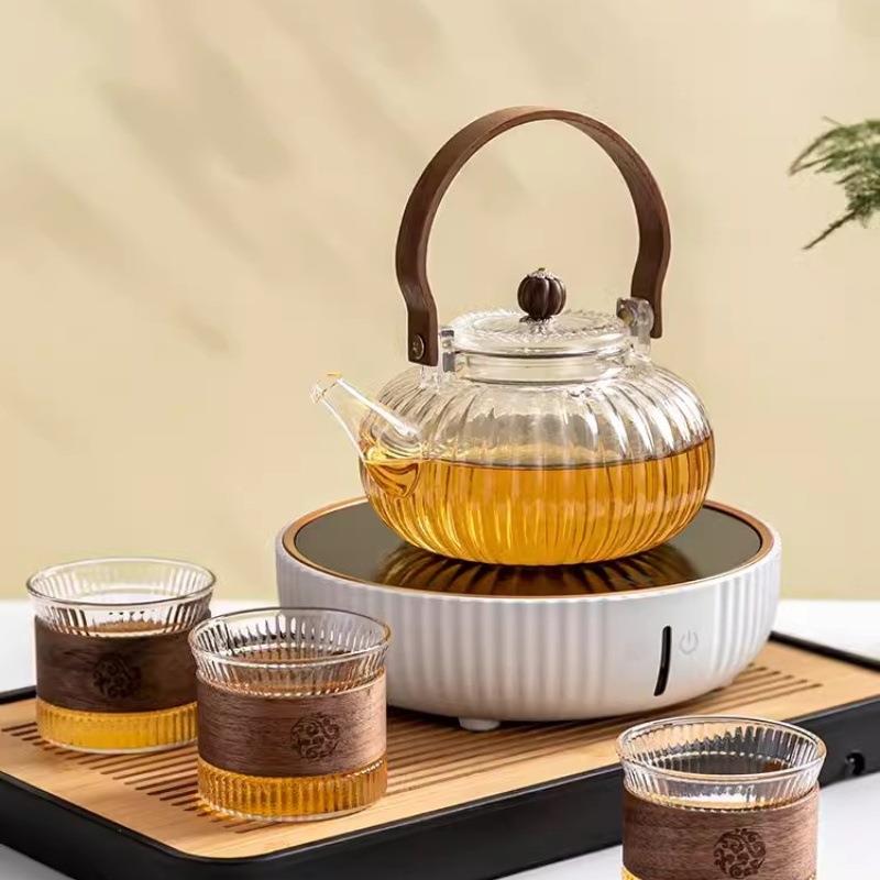 玻璃蒸煮茶壶耐高温电陶炉煮茶炉烧水壶提梁泡茶器养生壶茶具套装