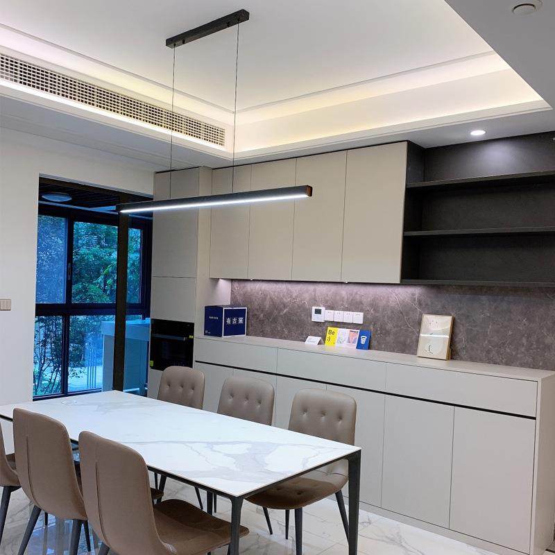 2024新款吊灯现代简约餐厅灯客厅灯led照明长条创意灯西式灯灯具