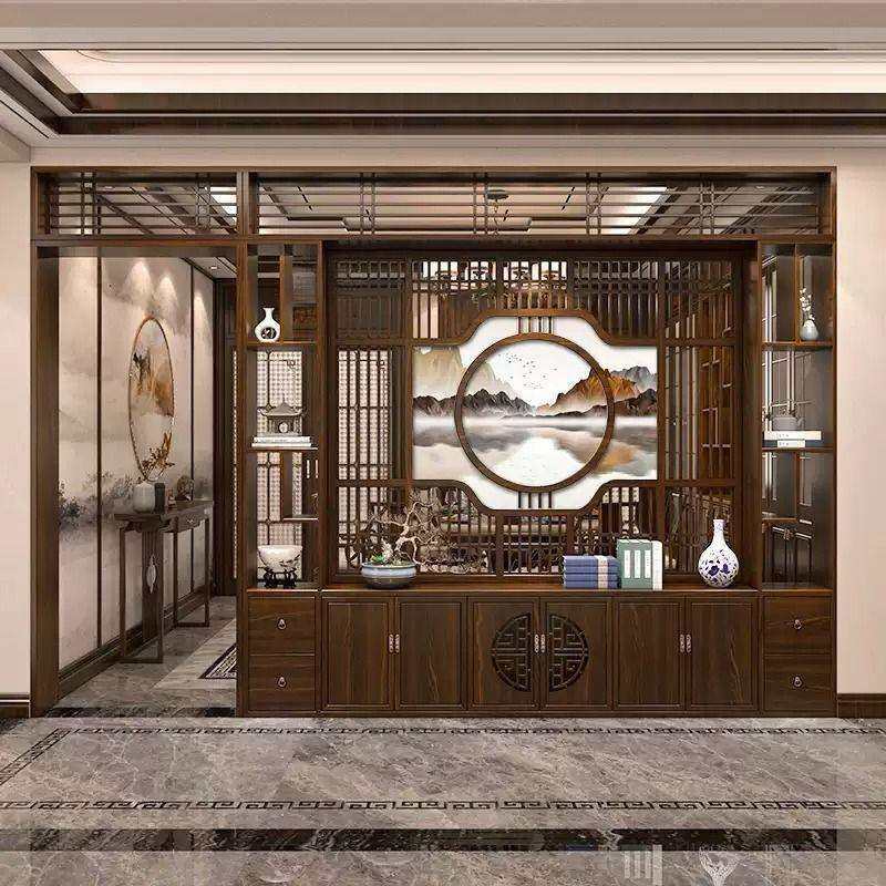 新中式拱门隔断客厅玄关柜入户遮挡家用实木屏风置物架月洞博古架,鲜花速递/花卉仿真/绿植园艺,割草机/草坪机,淘宝优惠券,粉丝福利购,淘宝优惠卷