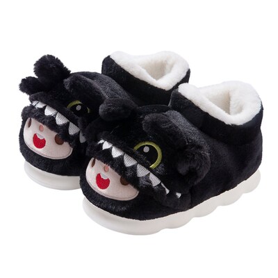 包跟棉拖鞋女冬季外穿2024新款可爱室内家居防滑黑色毛绒棉鞋男士