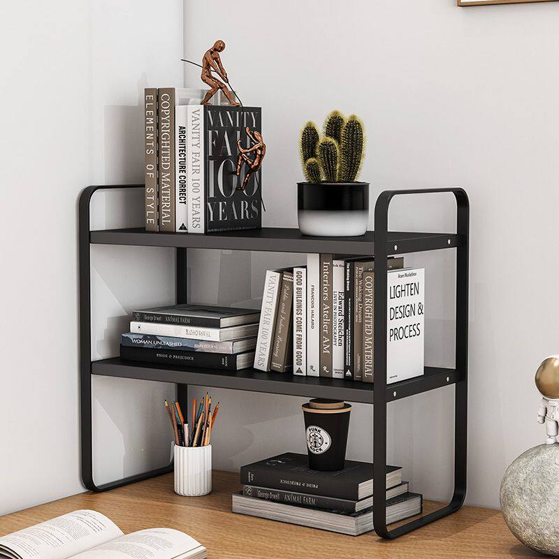 促桌面置物架多层书架学生桌上置物架子办公室电脑桌分层柜收纳神