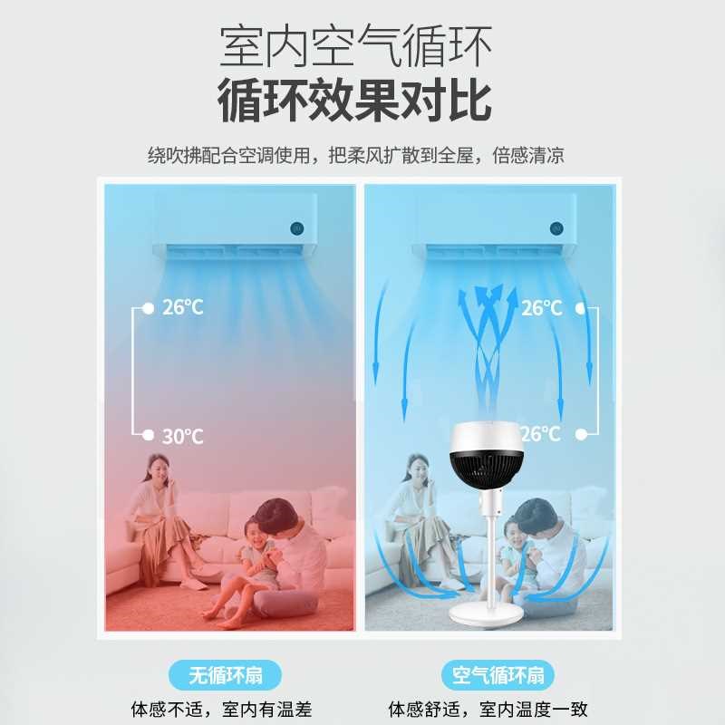 空气循环扇 家用涡轮扇 循环冷风机 制冷风扇塔扇 冷风空调落地扇