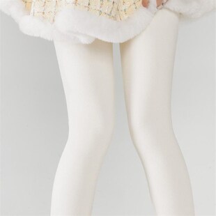 抵达一楼加绒加厚白色连裤袜女外穿秋冬保暖百搭纯色Lolita打底裤
