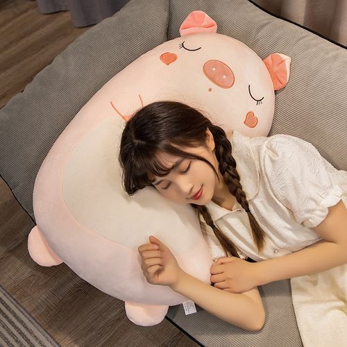 卡通抱枕公仔可爱恐龙毛绒玩偶送女生礼物抱着睡觉娃娃长条靠垫