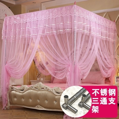 1.8四角蚊帐家用夏天公主风帐篷双人牀上夏季防蚊子四方形宫廷1.2