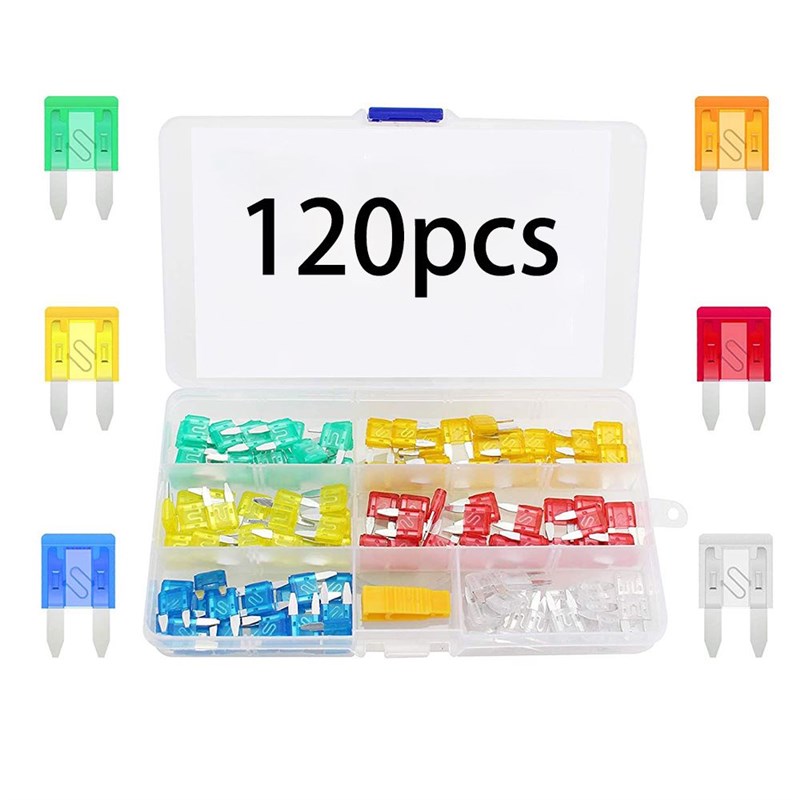 120盒装小号汽车保险片保险丝刀片式插K片式铝片5/10/15A