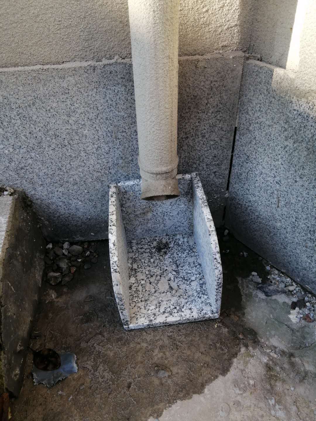 定制大理石花岗岩水簸箕落水斗排D水管下方接雨水簸箕水簸箕成