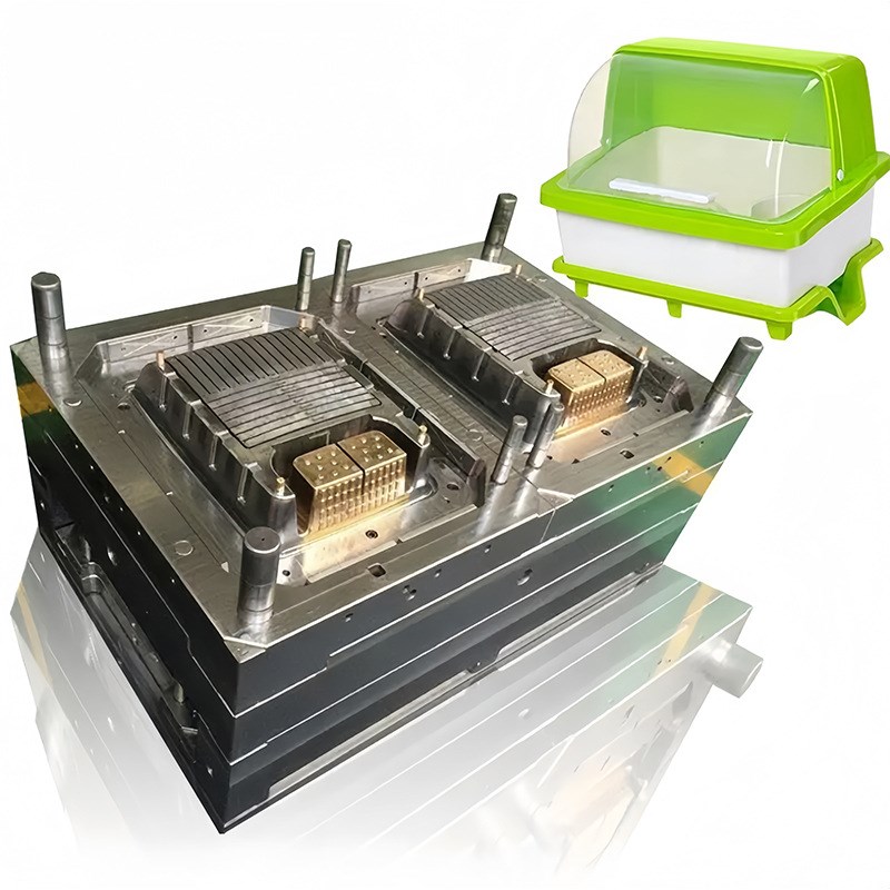 带盖塑料沥水h碗架模具家居厨房用品注塑塑胶模具加工生产厂家