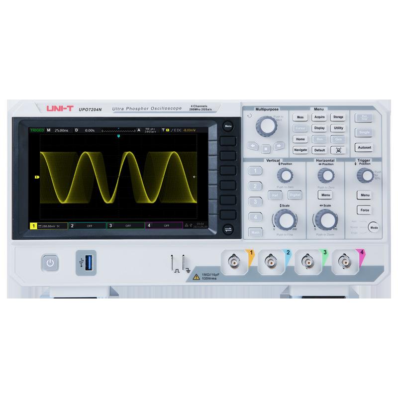 优利德数字示波器UPO7104N UPO7204N 4通道100和200带宽