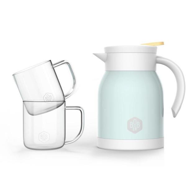 博堡（BOBER）萨克森茶水套装BSKS-TZ005双层保温660mL+200mL*2