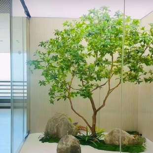 仿真树马醉木绿植吊钟树造景植物装饰室内外大型景观橱窗造景组合