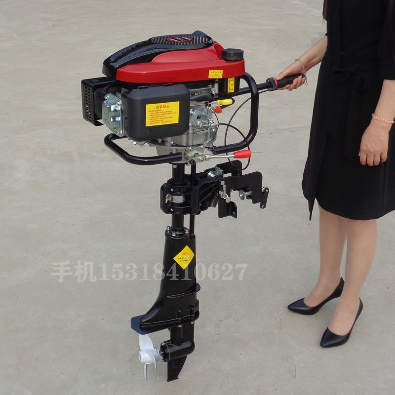 天长市小型船挂机价格汽油挂桨机四冲程J铁皮渔船舷外机挂桨船尾