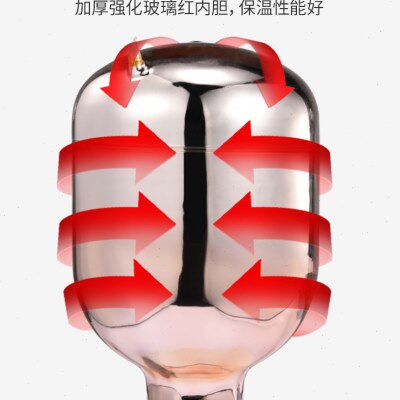 气压壶玻璃镀铜红胆2.2升2.5升3升家用暖壶热水瓶保温壶内胆